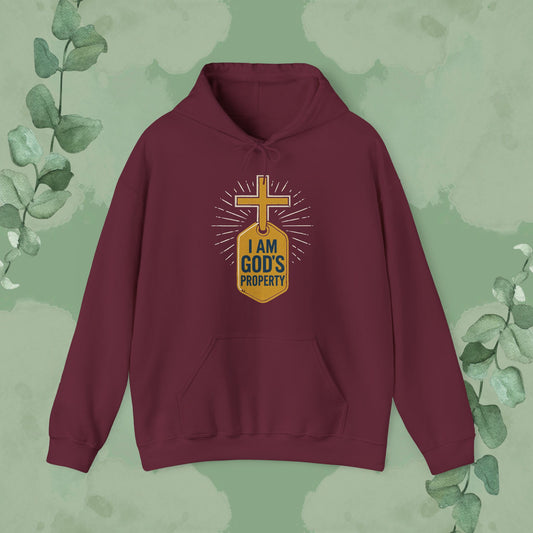 I Am God’s Property Christian Hoodie – Bold Faith Statement Sweatshirt