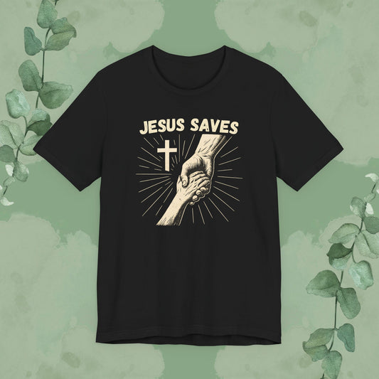 Jesus Saves – Hand of Salvation Christian T-Shirt