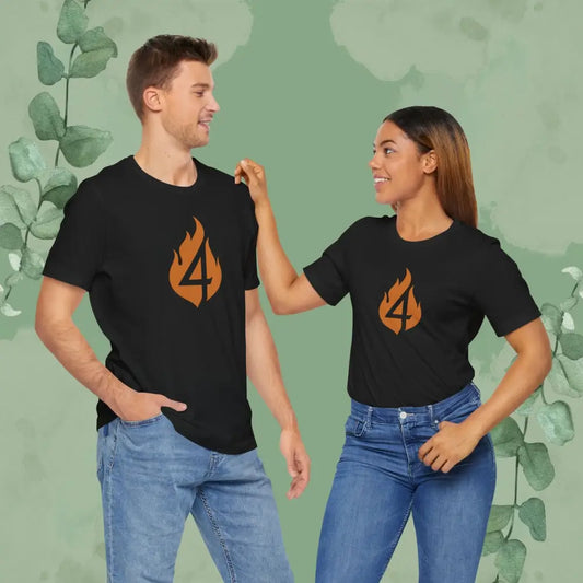 4 in the Fire – Minimalist Christian T-Shirt - Black / S - T-Shirt