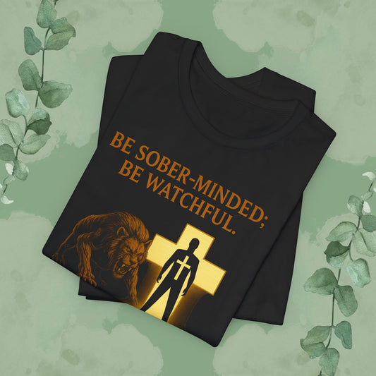 1 Peter 5:8 – Be Sober-Minded; Be Watchful T-Shirt