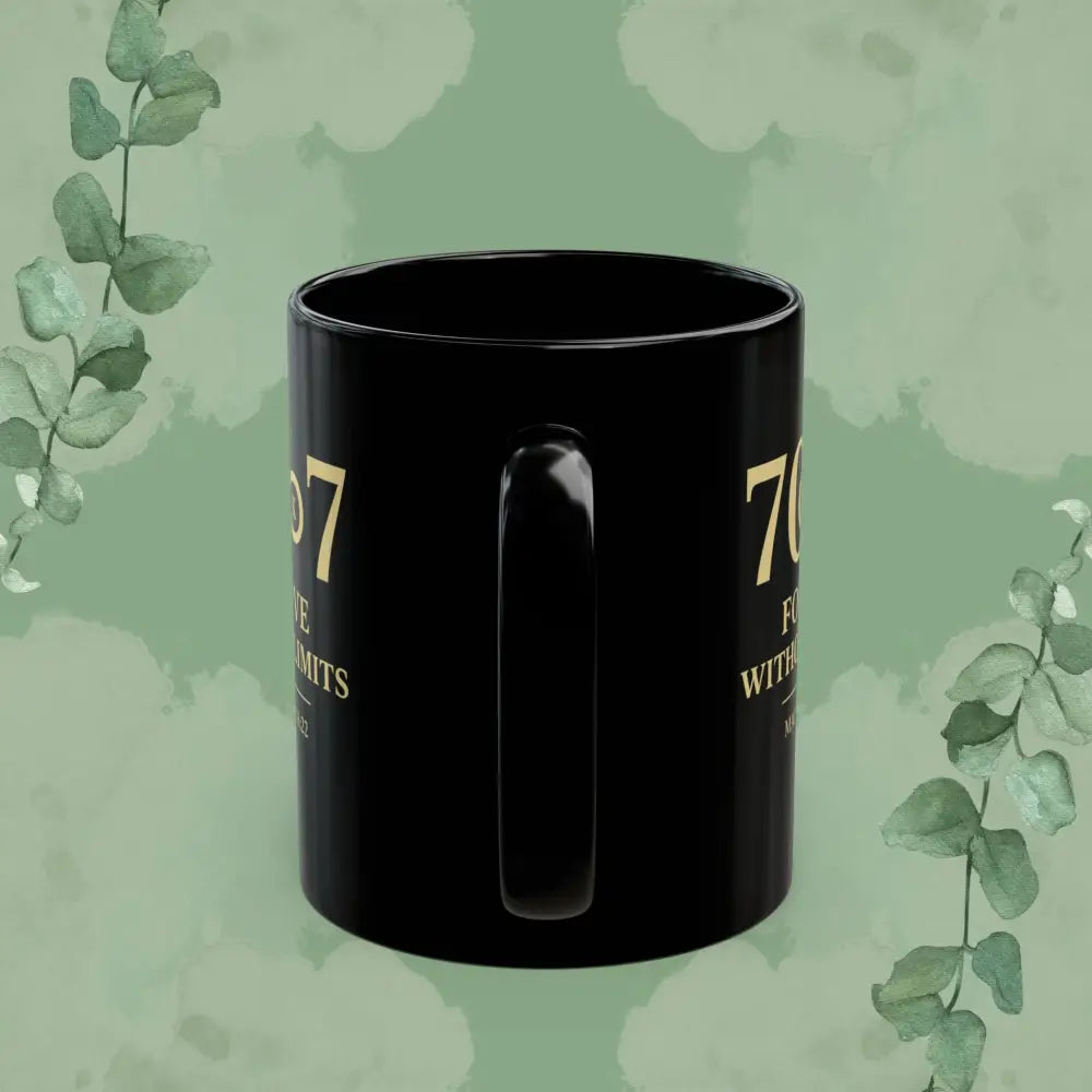 70×7 – Forgive Without Limits — Black Ceramic Mug - Mug