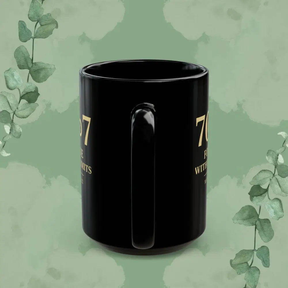70×7 – Forgive Without Limits — Black Ceramic Mug - Mug