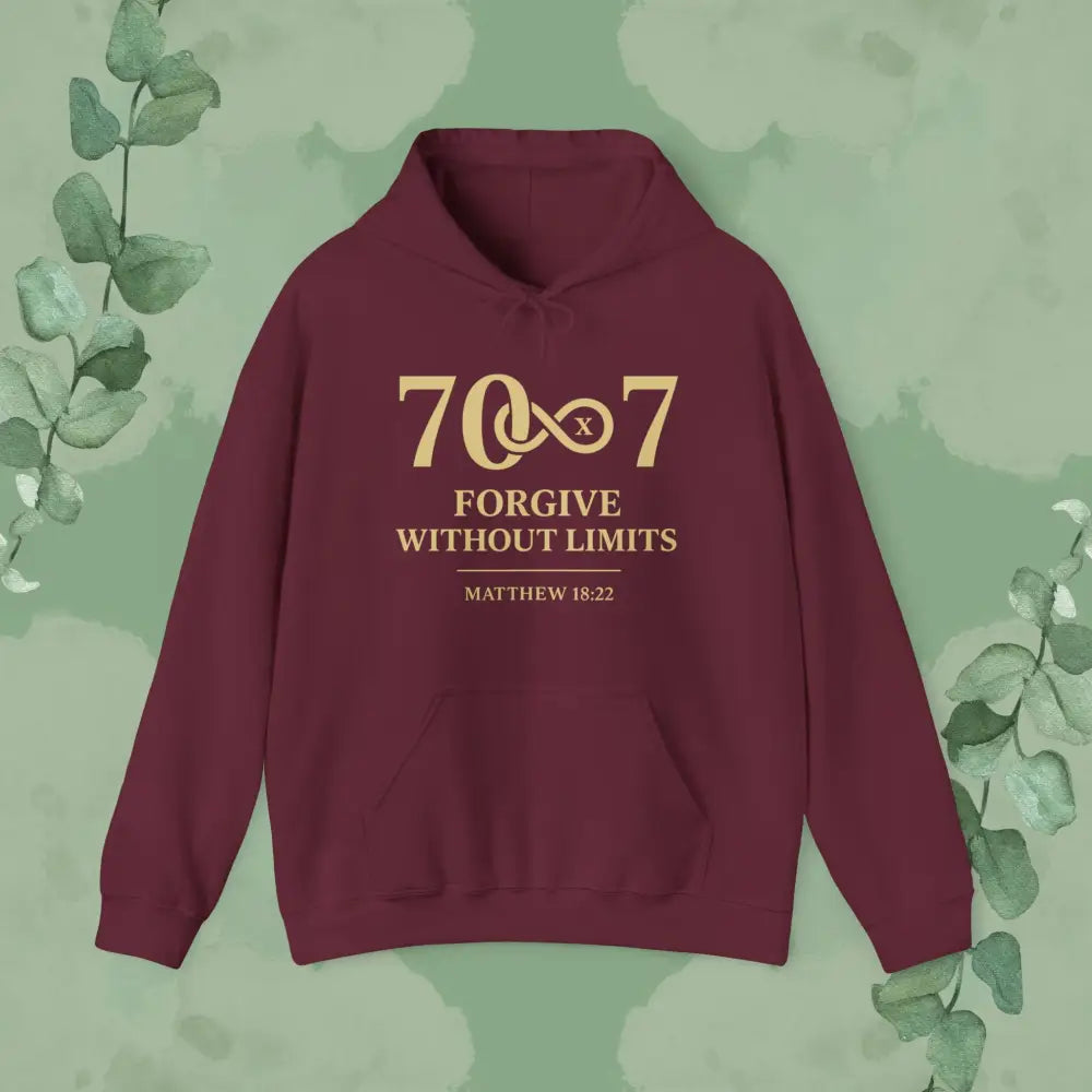 70×7 – Forgive Without Limits — Hoodie - Maroon / S - Hoodie