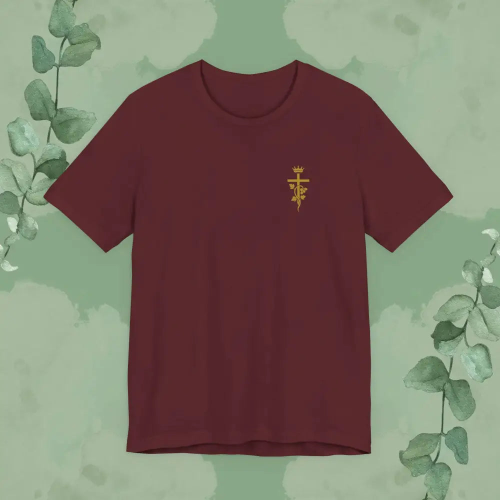 Abide – John 15:5 Christian T-Shirt - Maroon / S - T-Shirt