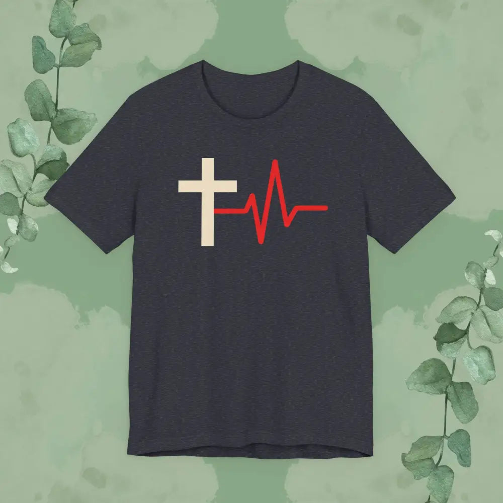 Death to Life Christian T-Shirt - Heather Navy / S - T-Shirt