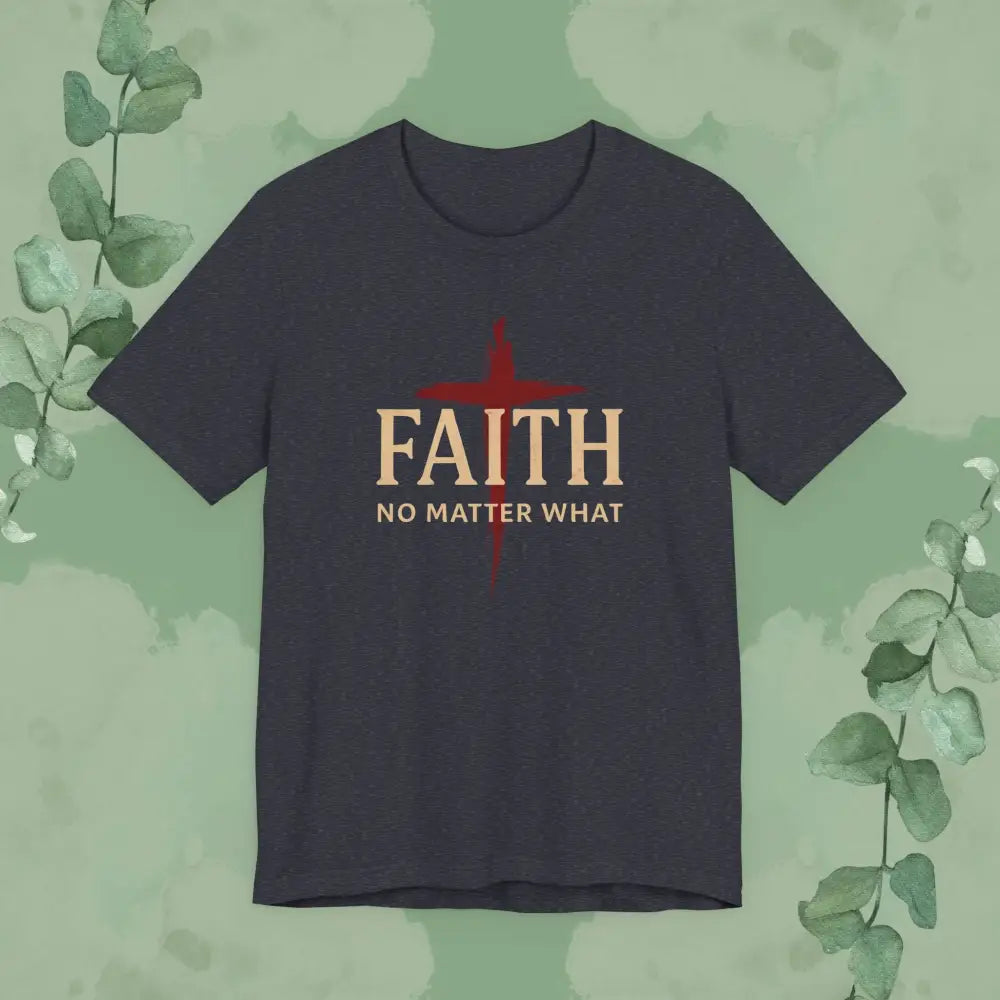FAITH – No Matter What T-Shirt - Heather Navy / S - T-Shirt