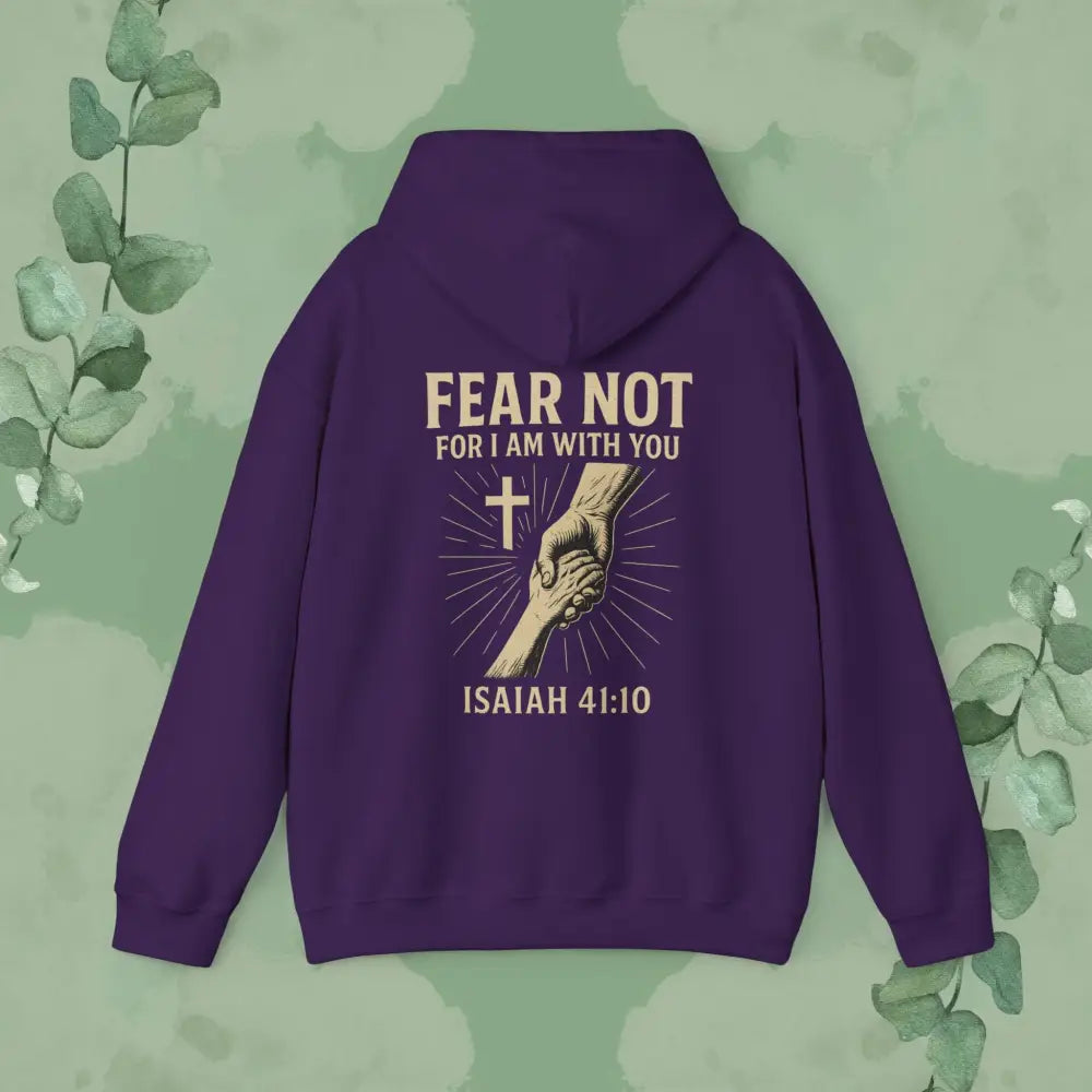 Fear Not – Isaiah 41:10 Hoodie Purple / S Hoodie