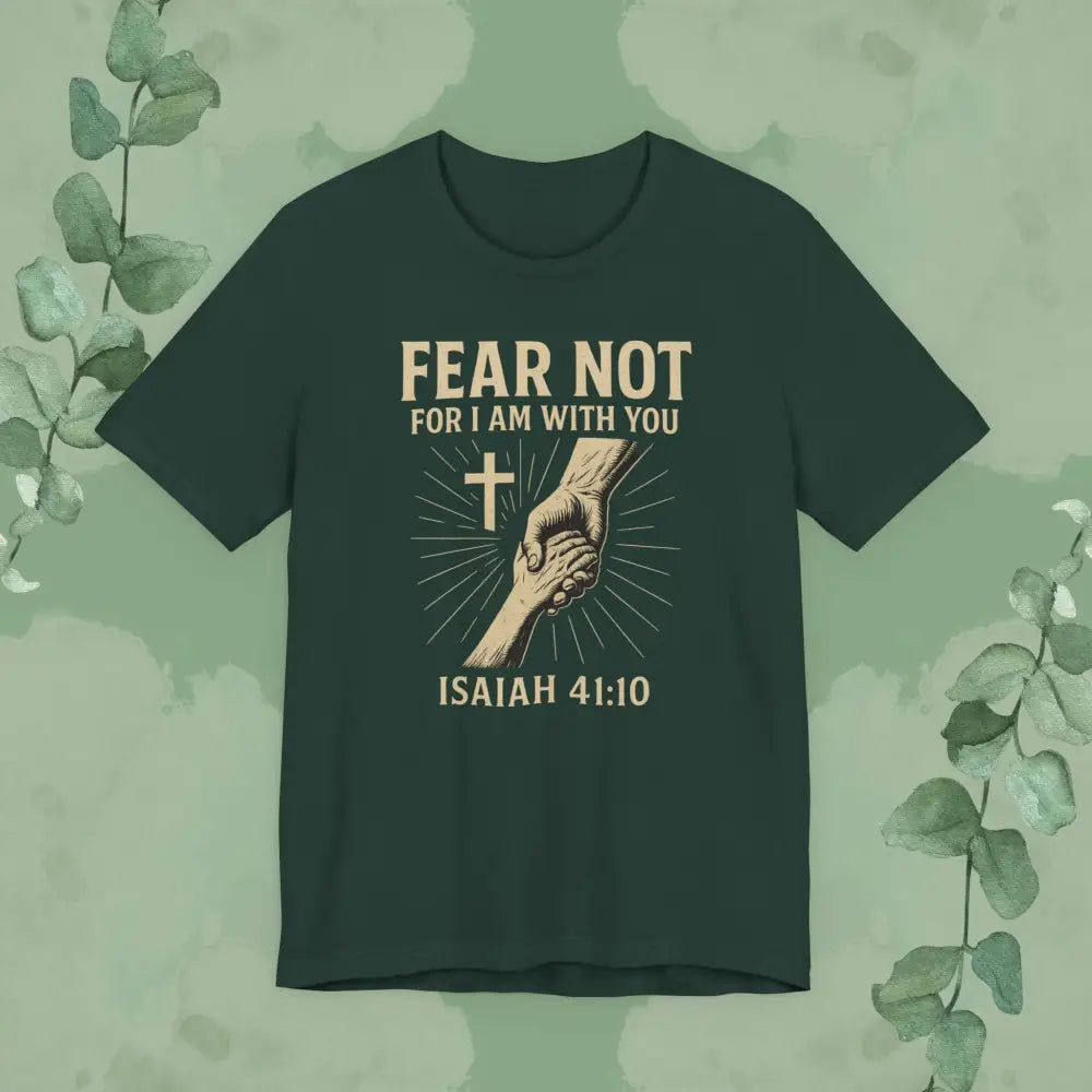 Fear Not – Isaiah 41:10 T-Shirt - Forest / S - T-Shirt