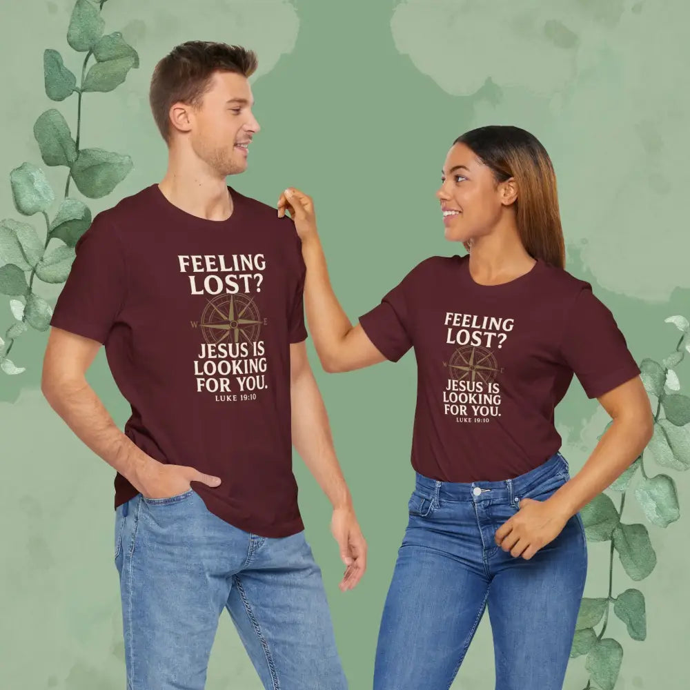 Feeling Lost? Jesus Is Looking for You – Luke 19:10 Christian T-Shirt - T-Shirt