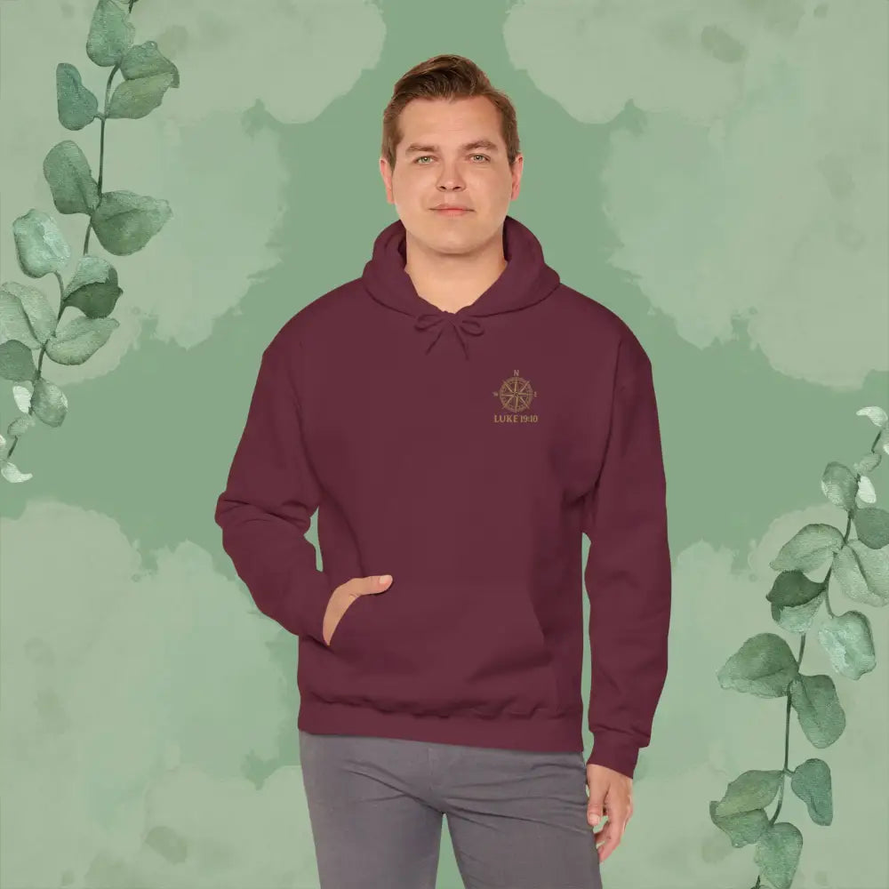 Feeling Lost? Jesus is Looking for You – Luke 19:10 Compass Hoodie - Hoodie