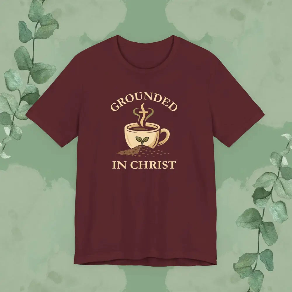 Grounded in Christ T Shirt Maroon / S T Shirt