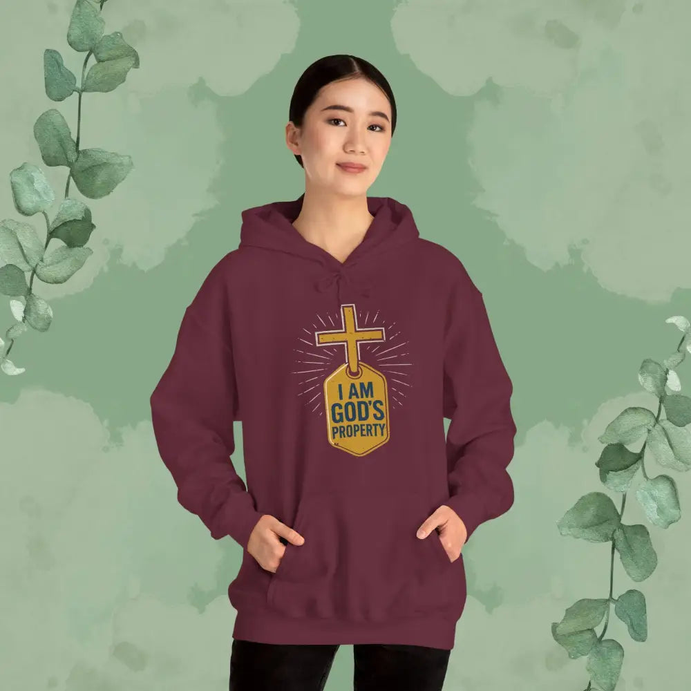 I Am God’s Property Christian Hoodie – Bold Faith Statement Sweatshirt - Hoodie