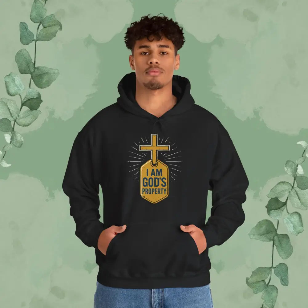 I Am God’s Property Christian Hoodie – Bold Faith Statement Sweatshirt - Hoodie
