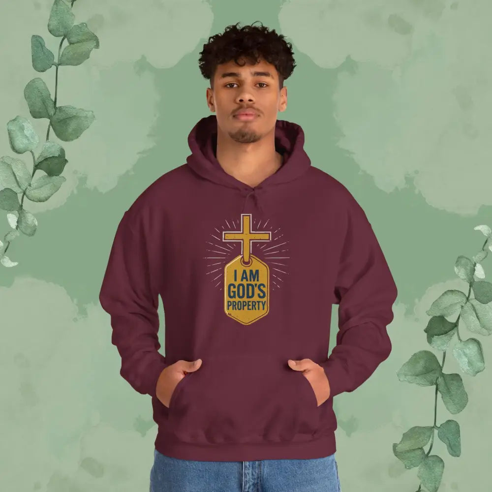 I Am God’s Property Christian Hoodie – Bold Faith Statement Sweatshirt - Hoodie