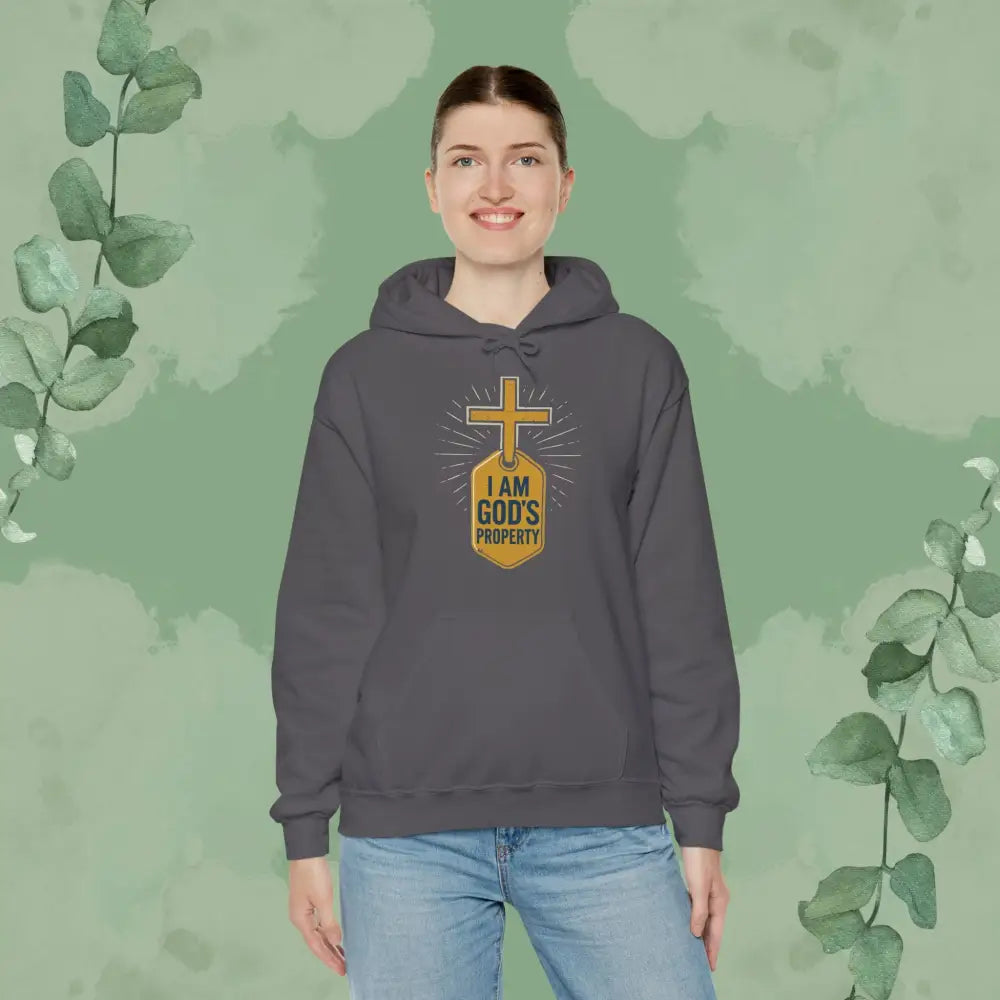 I Am God’s Property Christian Hoodie – Bold Faith Statement Sweatshirt - Hoodie