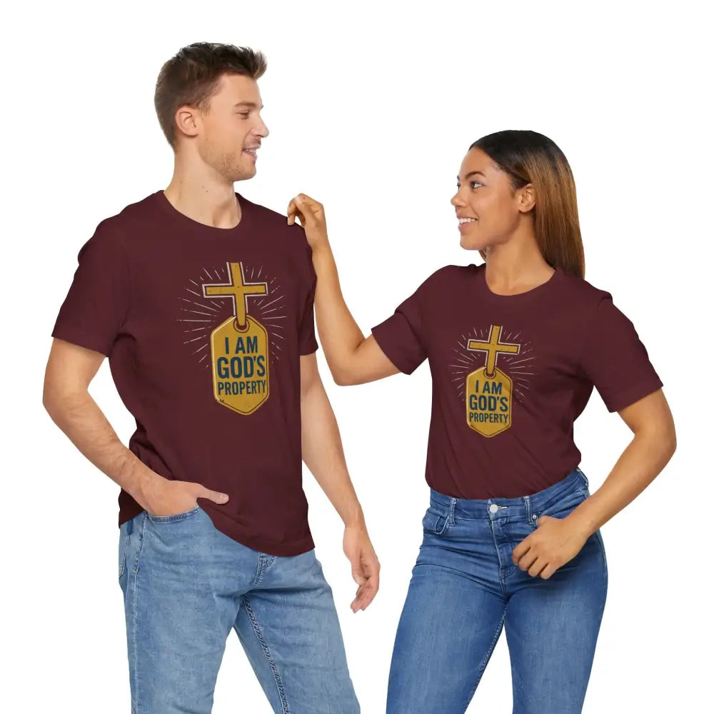 I Am God’s Property Unisex Jersey Short Sleeve Tee - T-Shirt