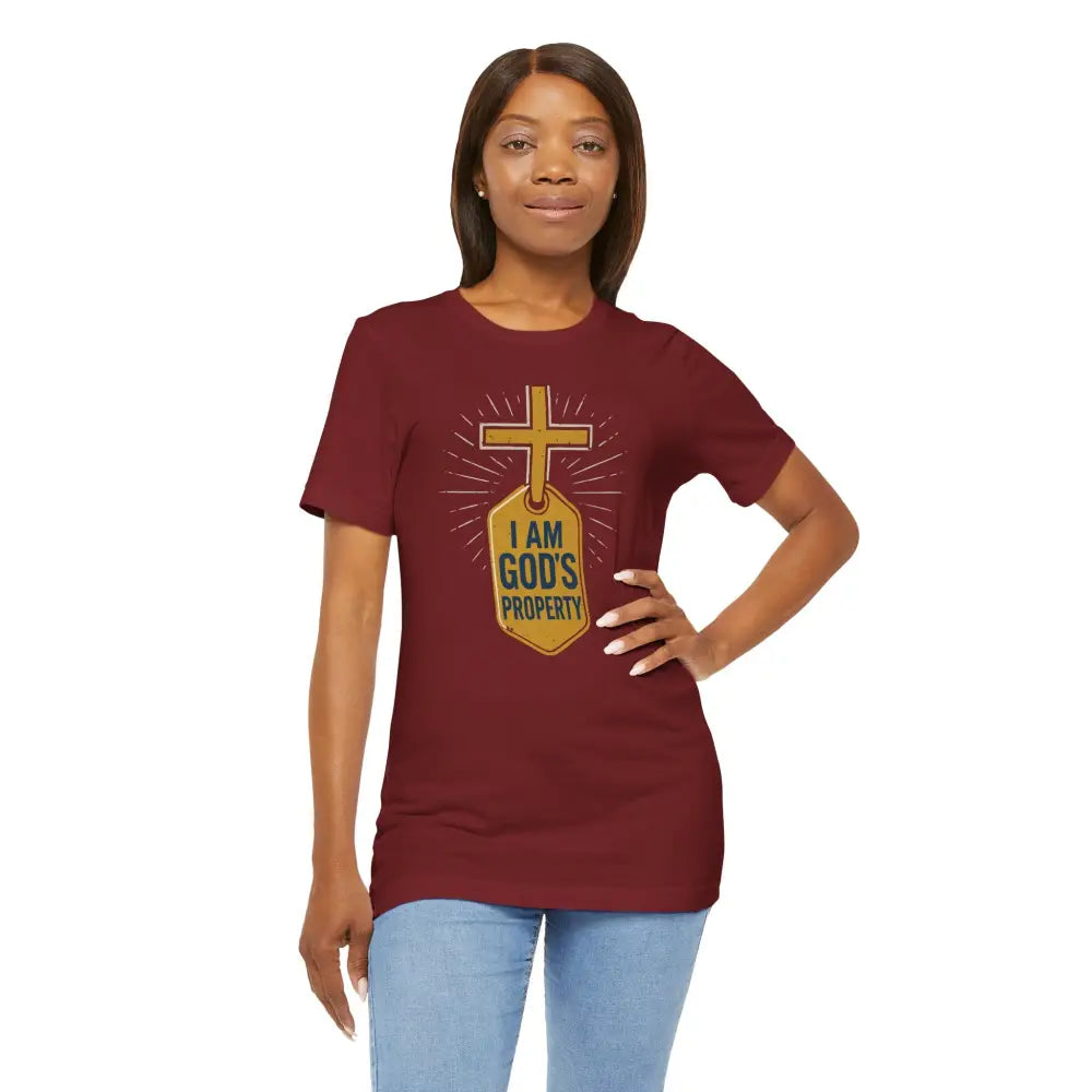I Am God’s Property Unisex Jersey Short Sleeve Tee - T-Shirt
