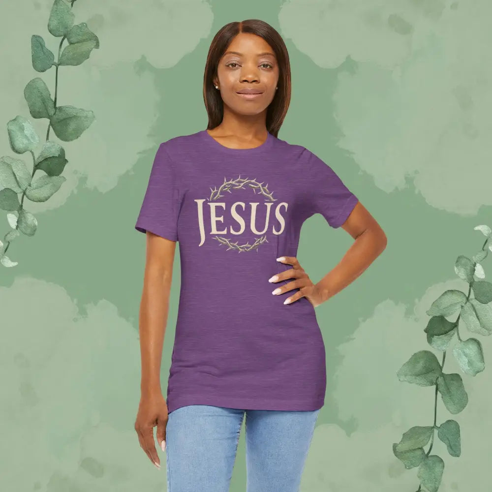 Jesus – Crown of Thorns Christian T Shirt | Faith Statement Tee | True Vine Design T Shirt