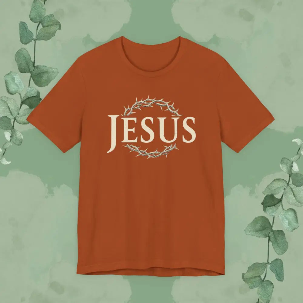 Jesus – Crown of Thorns Christian T Shirt | Faith Statement Tee | True Vine Design Autumn / S T Shirt