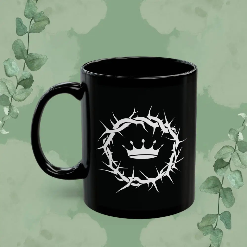 “Jesus Is King” Crown of Thorns Mug – Christian Symbol of Victory - 11oz - Mug