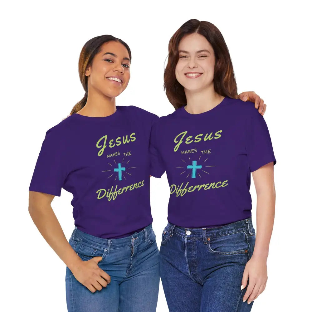 Jesus Makes The Difference – Christian T-Shirt (Unisex Faith-Based Tee) - T-Shirt