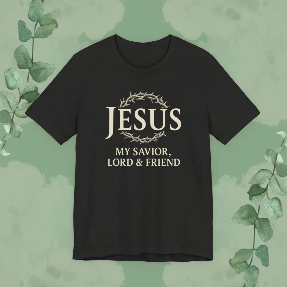 Jesus – My Savior Lord & Friend Christian T Shirt Black Heather / S T Shirt