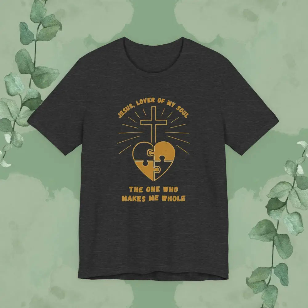 Jesus The One Who Makes Me Whole Tee - Dark Grey Heather / S - T-Shirt