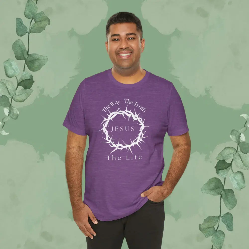 Jesus – The Way The Truth The Life T-Shirt – Crown of Thorns Scripture Design - T-Shirt