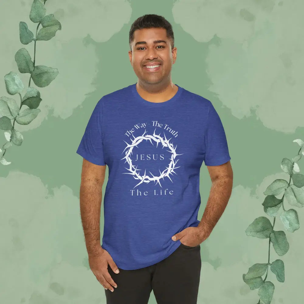 Jesus – The Way The Truth The Life T-Shirt – Crown of Thorns Scripture Design - T-Shirt