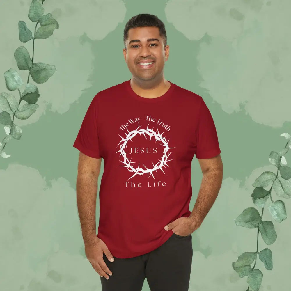 Jesus – The Way The Truth The Life T-Shirt – Crown of Thorns Scripture Design - T-Shirt