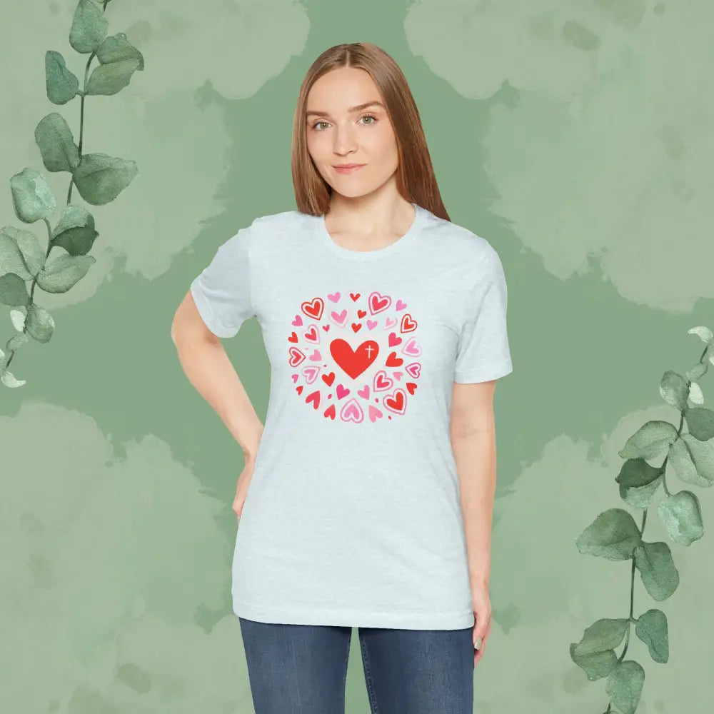 Love Flows Out from the Cross – Faith & Love Tee - T-Shirt