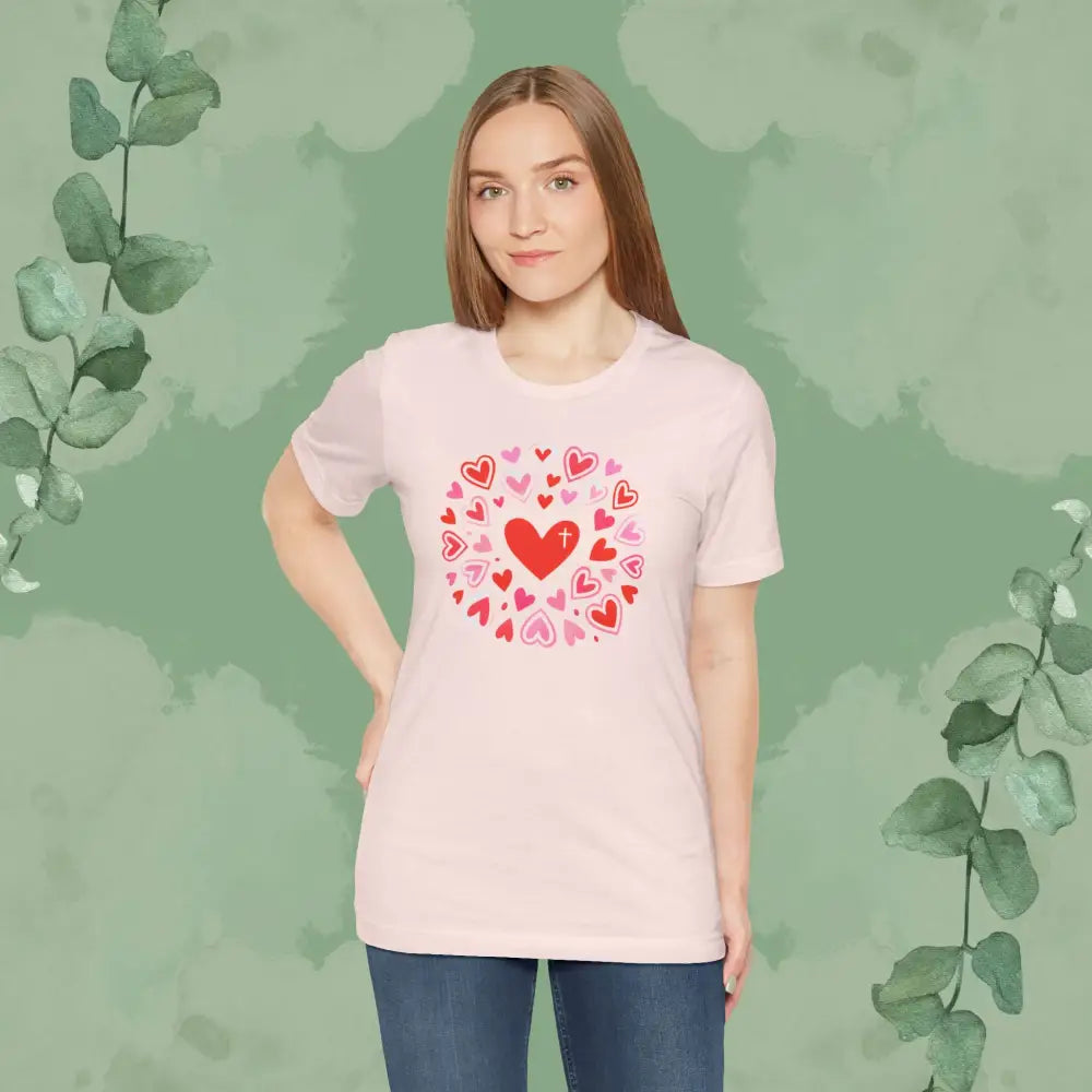 Love Flows Out from the Cross – Faith & Love Tee - T-Shirt