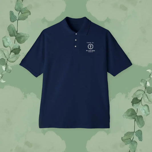 Love Is As Love Does – Christian Left-Chest Print Design Polo Shirt - J. Navy / S - T-Shirt
