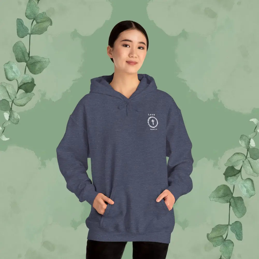 Love Is As Love Does – Romans 5:8 Christian Hoodie - Hoodie