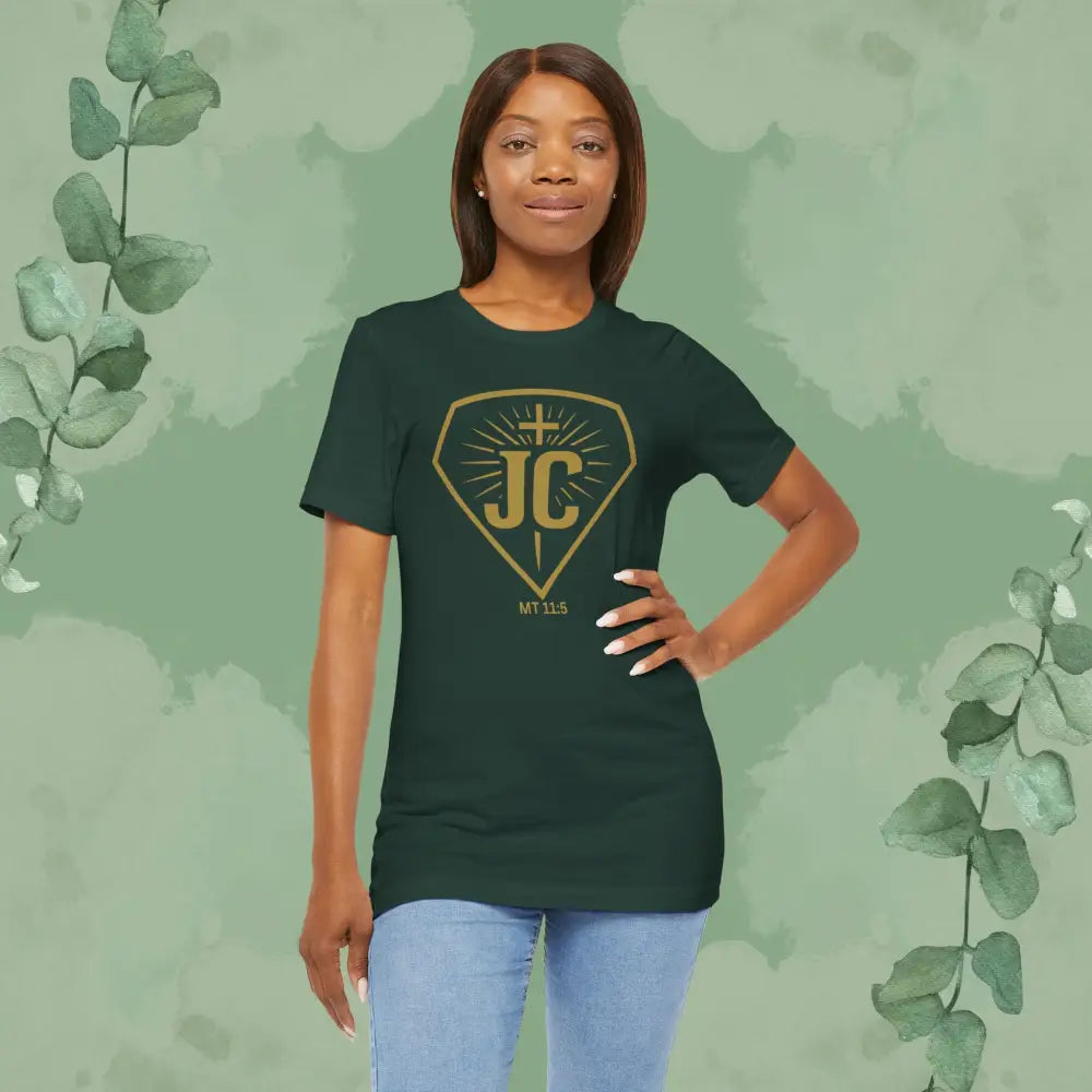 Miracle Man – JC Emblem Tee (Matthew 11:5) - T-Shirt