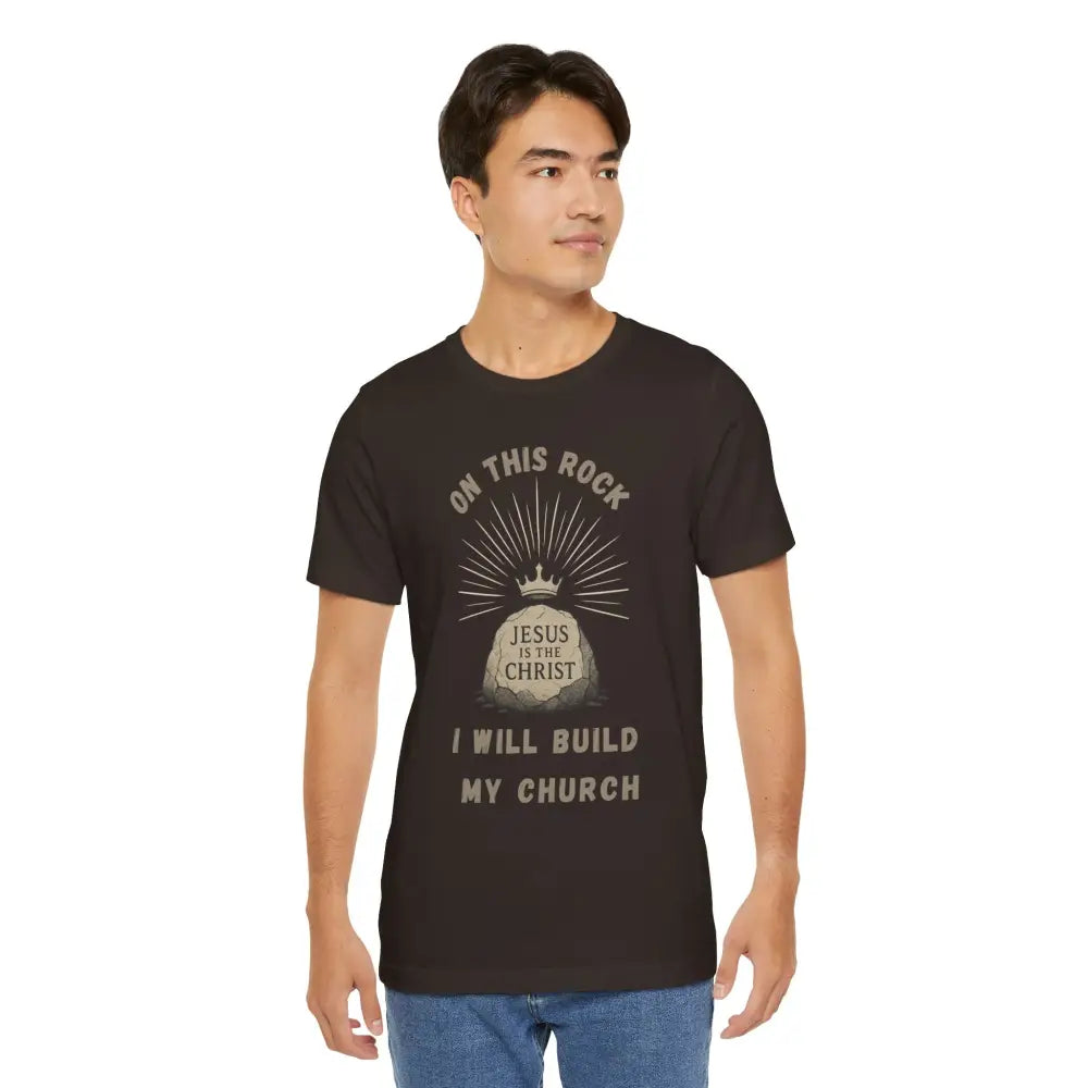 On This Rock Matthew 16:18 Christian T-Shirt – Bold Faith Statement Tee - T-Shirt