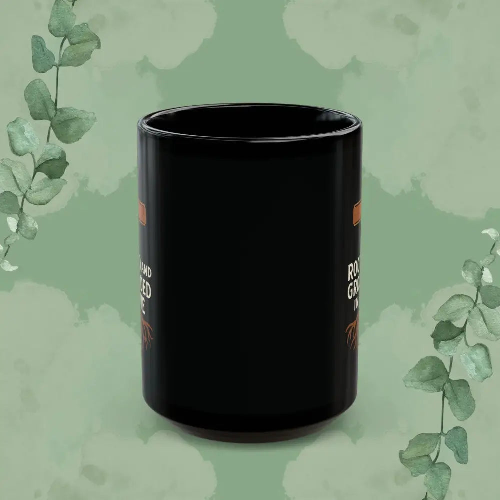 Rooted and Grounded in Love – Black Ceramic Mug (11oz & 15oz) - Mug