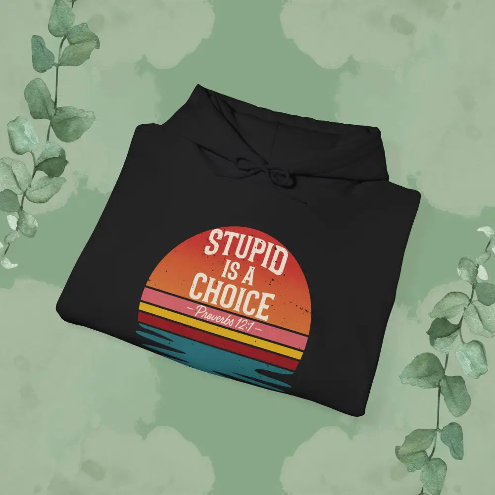 Stupid Is a Choice – Proverbs 12:1 Hoodie - Hoodie