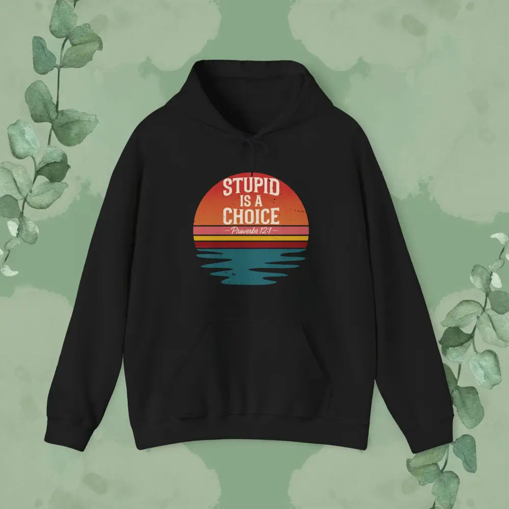Stupid Is a Choice – Proverbs 12:1 Hoodie - Hoodie