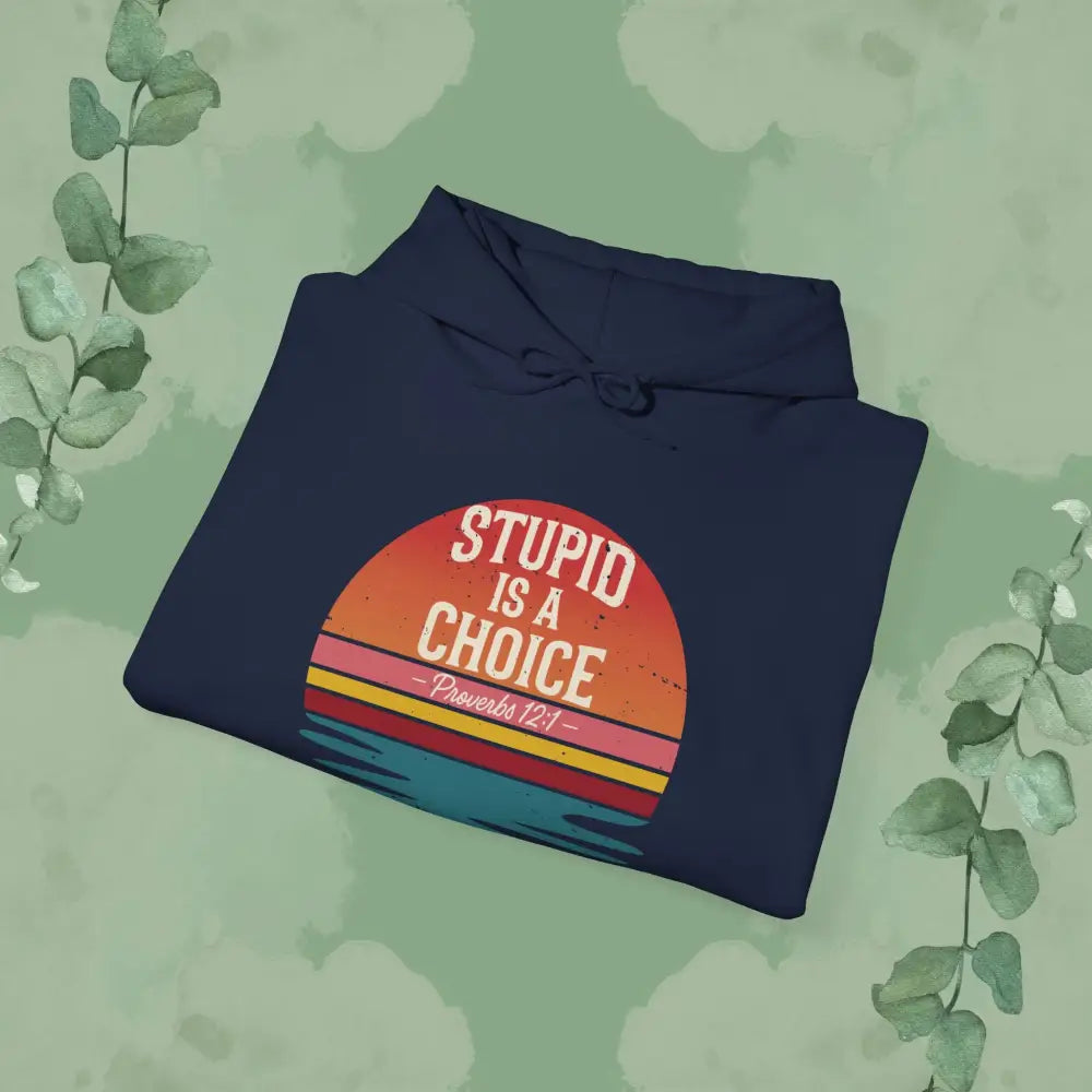 Stupid Is a Choice – Proverbs 12:1 Hoodie - Hoodie