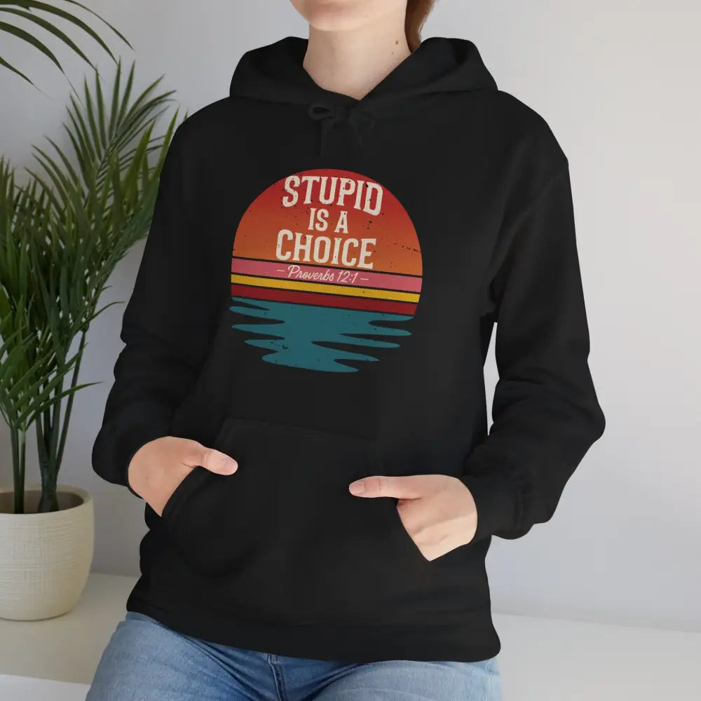 Stupid Is a Choice – Proverbs 12:1 Hoodie - Hoodie