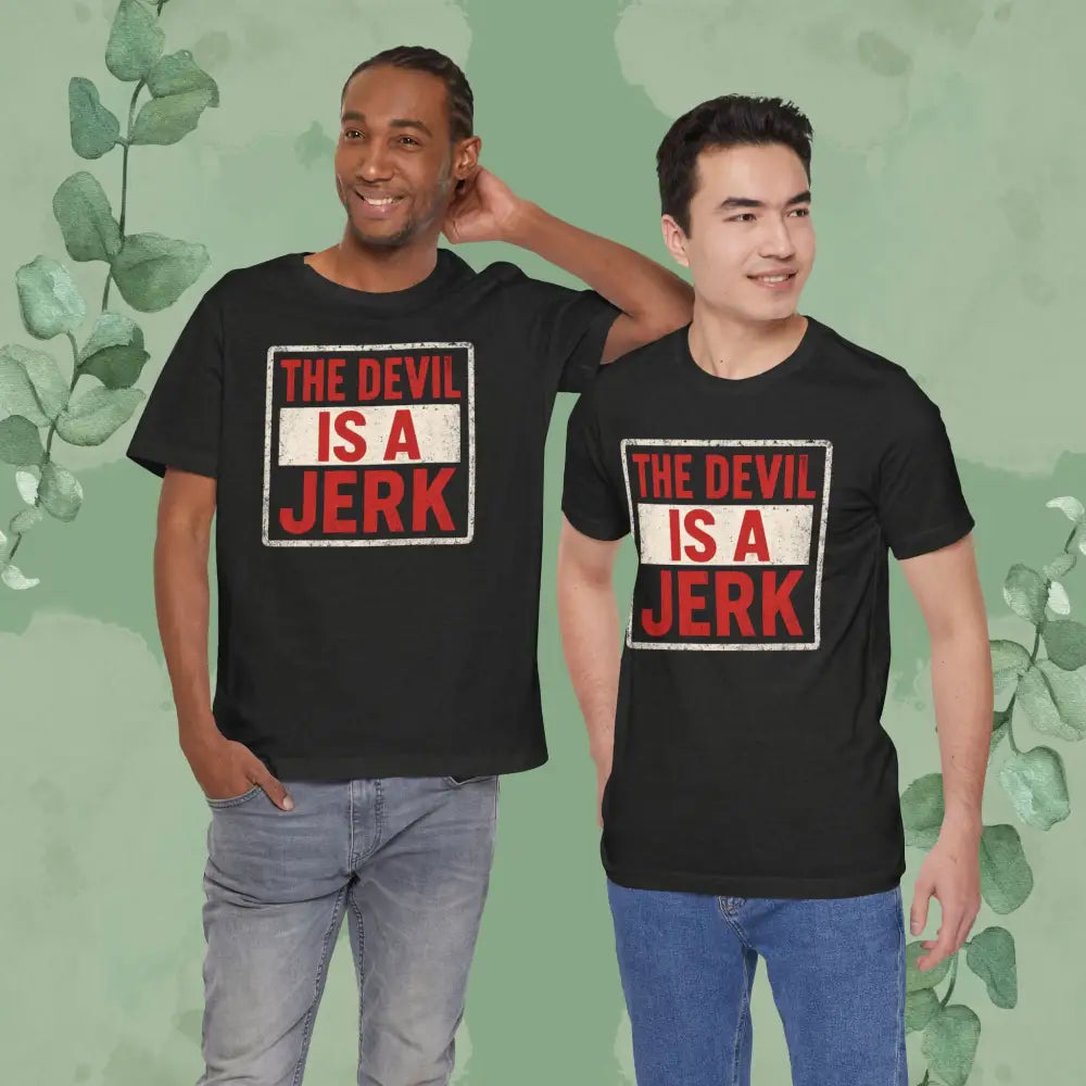 The Devil Is a Jerk T Shirt | Bold Christian Statement Tee | True Vine Design T Shirt