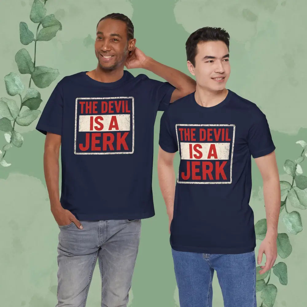 The Devil Is a Jerk T Shirt | Bold Christian Statement Tee | True Vine Design T Shirt