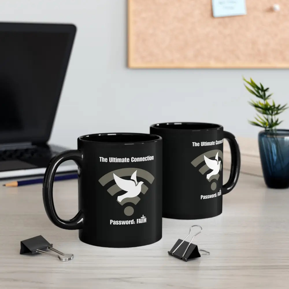 The Ultimate Connection – Password: FAITH Black Mug - Mug