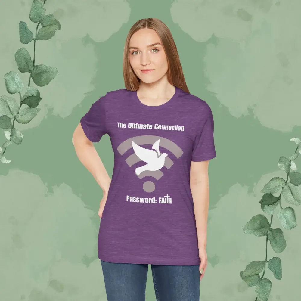 “The Ultimate Connection – Password: FAITH” Christian T Shirt – Bold Tech Inspired Faith Statement T Shirt