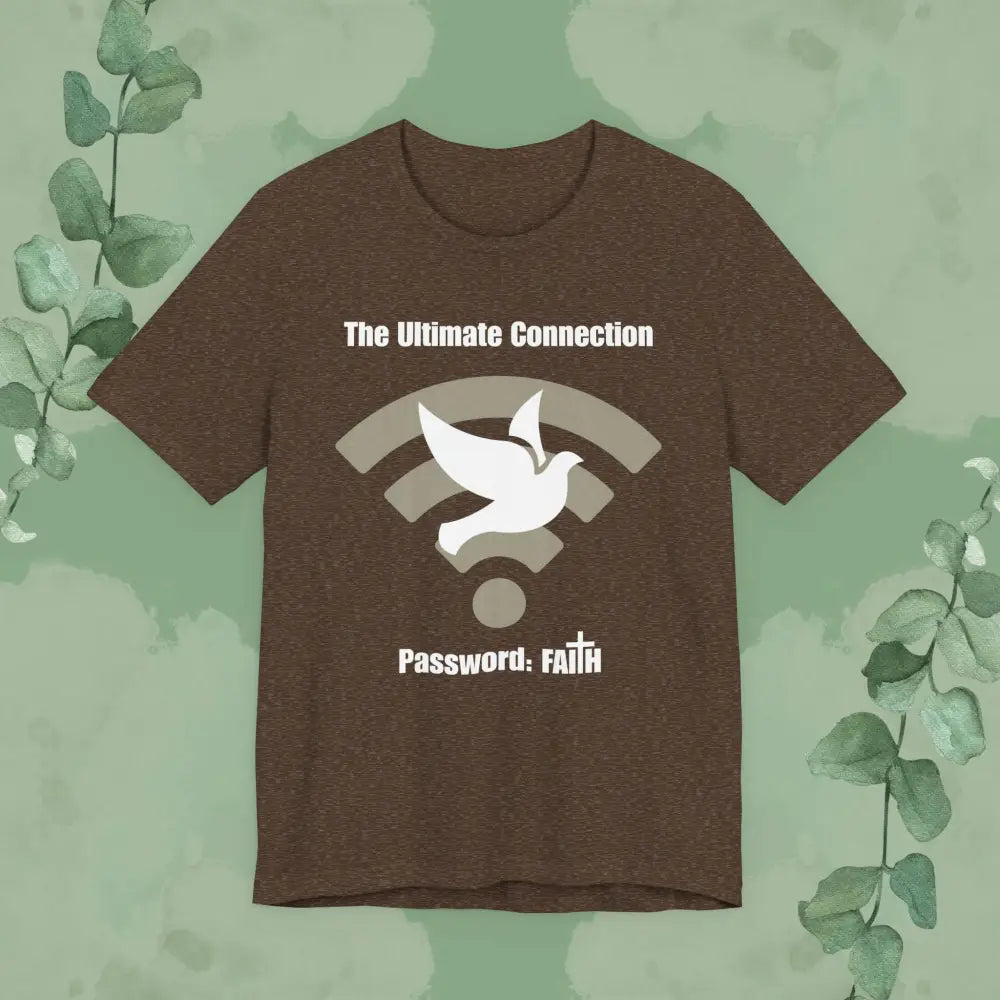 “The Ultimate Connection – Password: FAITH” Christian T Shirt – Bold Tech Inspired Faith Statement T Shirt