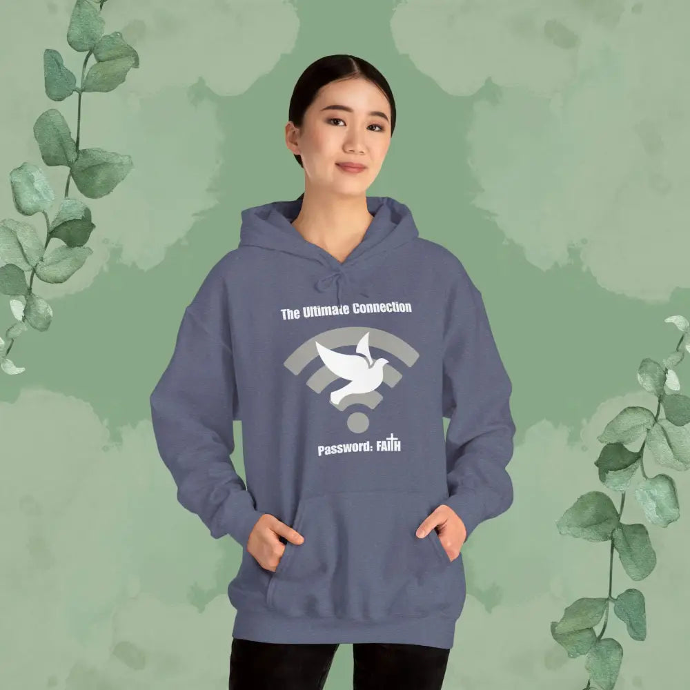 The Ultimate Connection – Password: FAITH Hoodie - Heather Navy / S - Hoodie