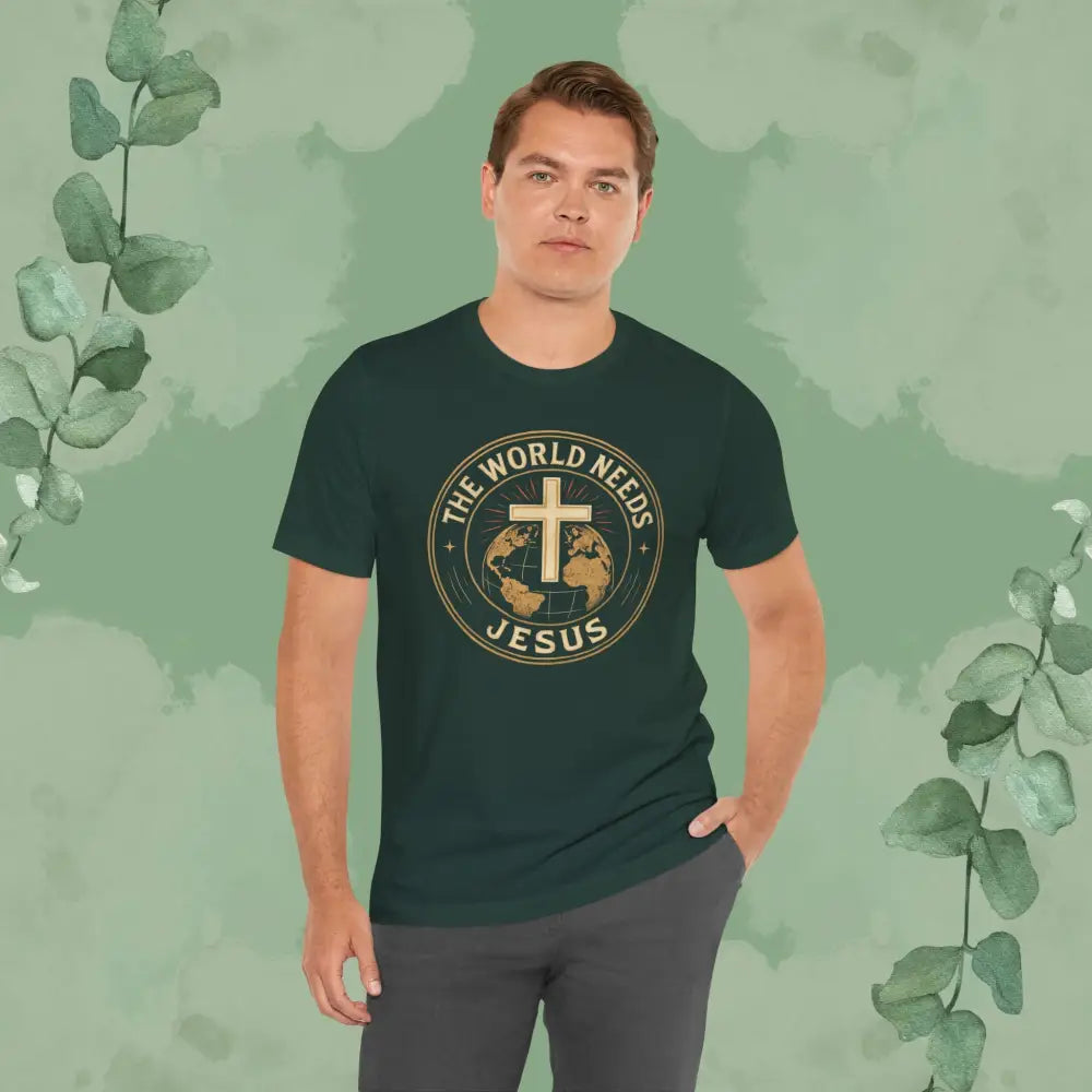 The World Needs Jesus Christian T-Shirt - T-Shirt