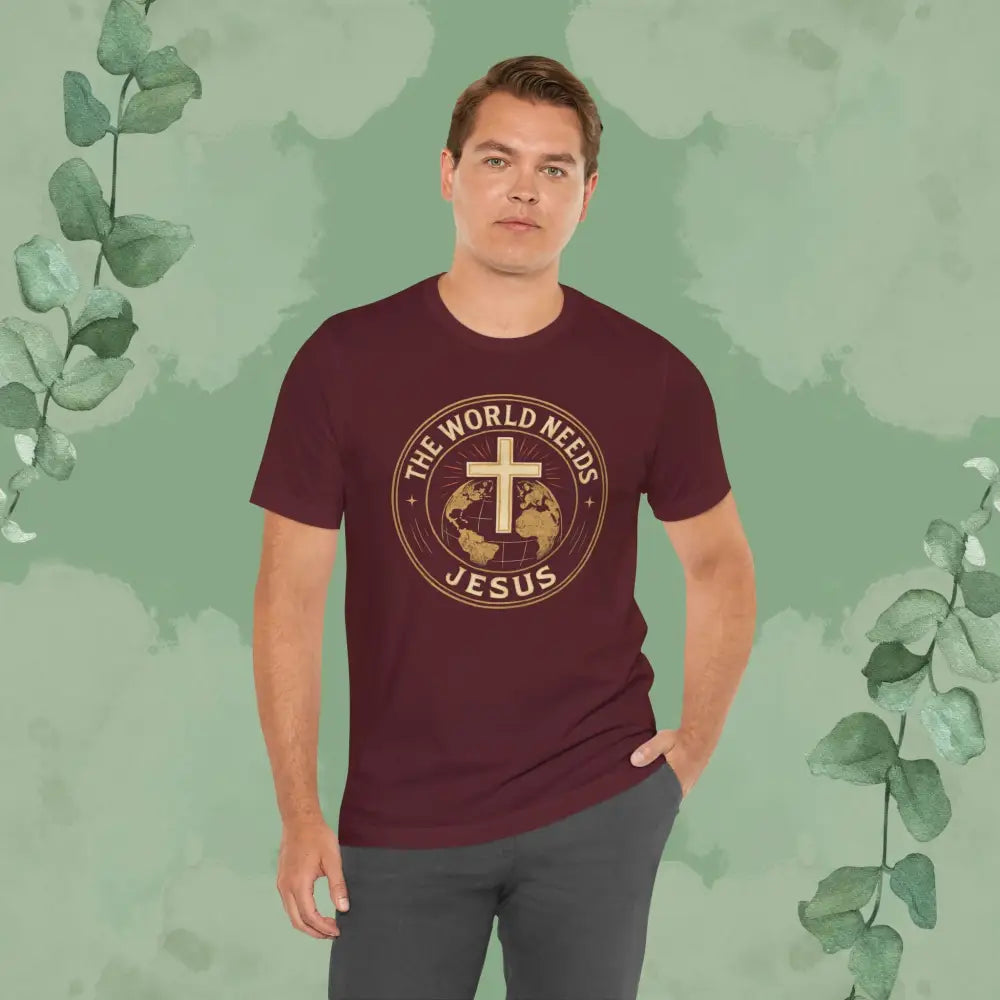 The World Needs Jesus Christian T-Shirt - T-Shirt