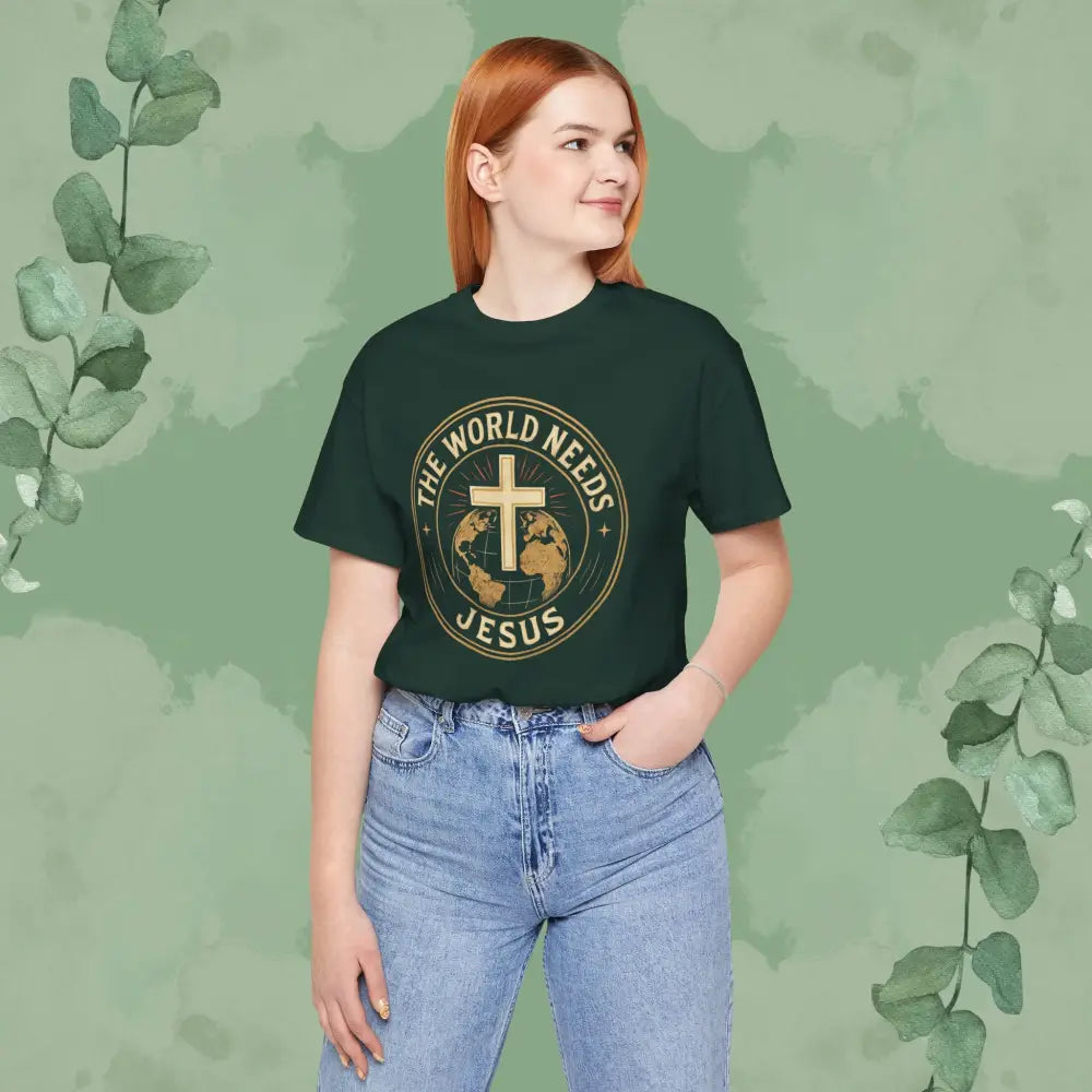 The World Needs Jesus Christian T-Shirt - T-Shirt